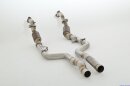 2x 70mm Downpipe with 200 cells HJS sport catalyst stainless steel