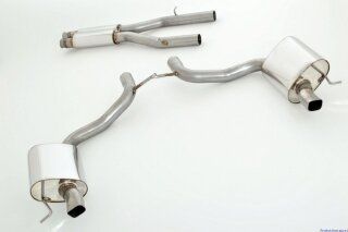 2x76mm catback-system w. tailpipe left & right stainless steel