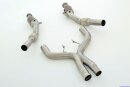 2x 76mm Downpipe lower section with 200 cells HJS sport...