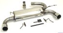 back-silencer with tailpipe left & right stainless steel