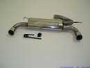 back-silencer with tailpipe left & right stainless steel