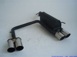 back-silencer with tailpipe left & right aluminised steel