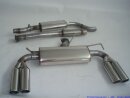 63.5mm catback-system with tailpipe left &amp; right stainless steel