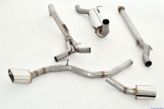 70mm sidepipe catback-system with tailpipe left & right stainless steel