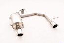 back-silencer with tailpipe left & right stainless steel