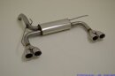 back-silencer with tailpipe left &amp; right stainless steel