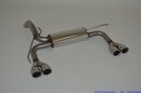 back-silencer with tailpipe left &amp; right stainless steel