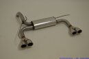 back-silencer with tailpipe left &amp; right stainless steel