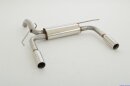 back-silencer with tailpipe left &amp; right stainless steel