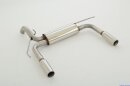back-silencer with tailpipe left &amp; right stainless steel