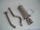 63.5mm racing catback-system stainless steel