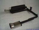back-silencer with tailpipe left &amp; right aluminised steel
