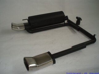 back-silencer with tailpipe left & right aluminised steel