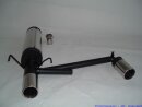 back-silencer with tailpipe left &amp; right stainless steel