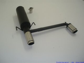 back-silencer with tailpipe left & right aluminised steel