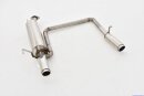 back-silencer with tailpipe left & right stainless steel