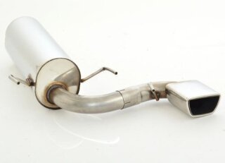 back-silencer with tailpipe in the middle stainless steel