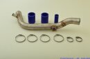 boost pressure pipe with BOV-connection stainless steel polished