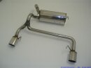 back-silencer with tailpipe left &amp; right stainless steel