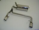 back-silencer with tailpipe left & right stainless steel