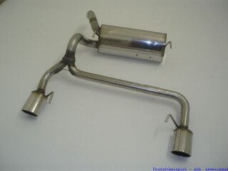 back-silencer with tailpipe left & right stainless steel