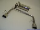 back-silencer with tailpipe left & right stainless steel