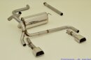 63.5mm catback-system with tailpipe left &amp; right stainless steel