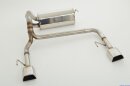 back-silencer with tailpipe left &amp; right stainless steel