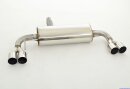 76mm back-silencer with tailpipe left &amp; right stainless steel