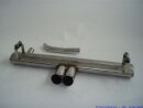 back-silencer with tailpipe in the middle stainless steel