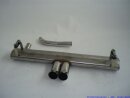 back-silencer with tailpipe in the middle stainless steel