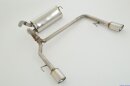 back-silencer with tailpipe left & right stainless steel