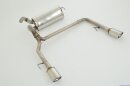 back-silencer with tailpipe left & right stainless steel