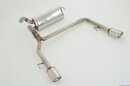 70mm back-silencer with tailpipe left &amp; right stainless steel