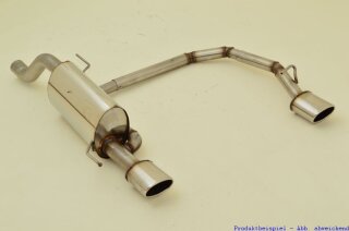 back-silencer with tailpipe left & right stainless steel