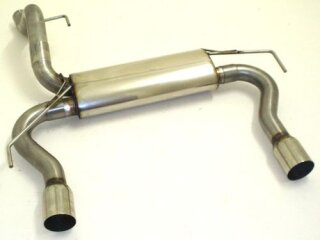 70mm back-silencer with tailpipe left & right NE-Look stainless steel