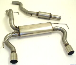 70mm catback-system with tailpipe left & right NE-Look stainless steel