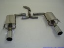 76mm back-silencer with tailpipe left &amp; right stainless steel