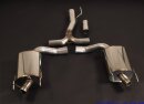 76mm back silencer with tailpipe left &amp; right OPC-Line stainless steel