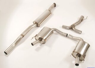76mm catback-system with tailpipe left & right OPC-Look stainless steel