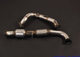 76mm downpipe with 200 cells sport-catalyst stainless steel