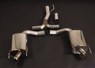 76mm back silencer with tailpipe left & right stainless steel