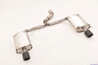 76mm back silencer with tailpipe left & right stainless steel