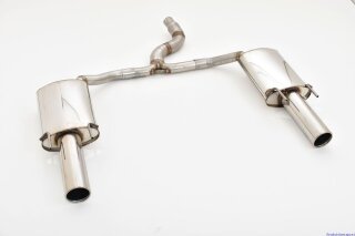 76mm back silencer with tailpipe left & right stainless steel