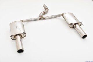 76mm back silencer with tailpipe left & right stainless steel