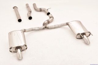 76mm catback-system with tailpipe left & right stainless steel