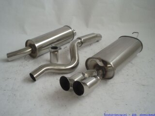 63.5mm catback-system stainless steel