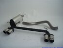 back-silencer with tailpipe left & right stainless steel