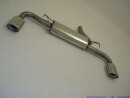 back-silencer with tailpipe left &amp; right stainless steel