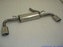 back-silencer with tailpipe left & right stainless steel